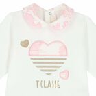 Girls Pink & Ivory Geo Map Babygrow, 1, hi-res