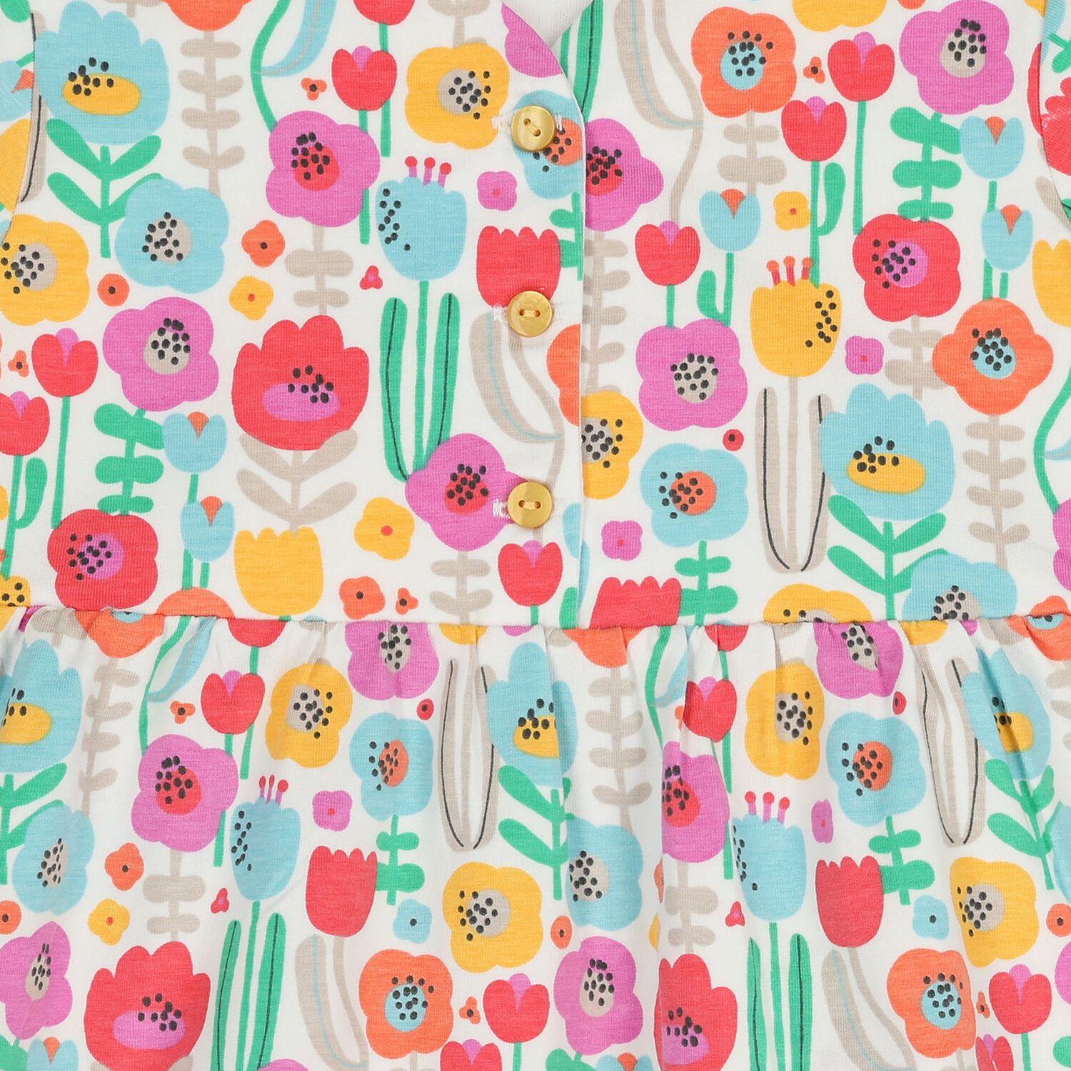 Baby Girls Multi-Coloured Floral Dress Set, 1, hi-res