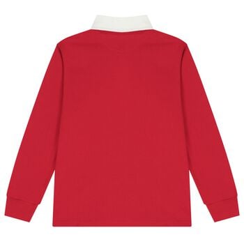 Boys Red Polo Player Polo Shirt 