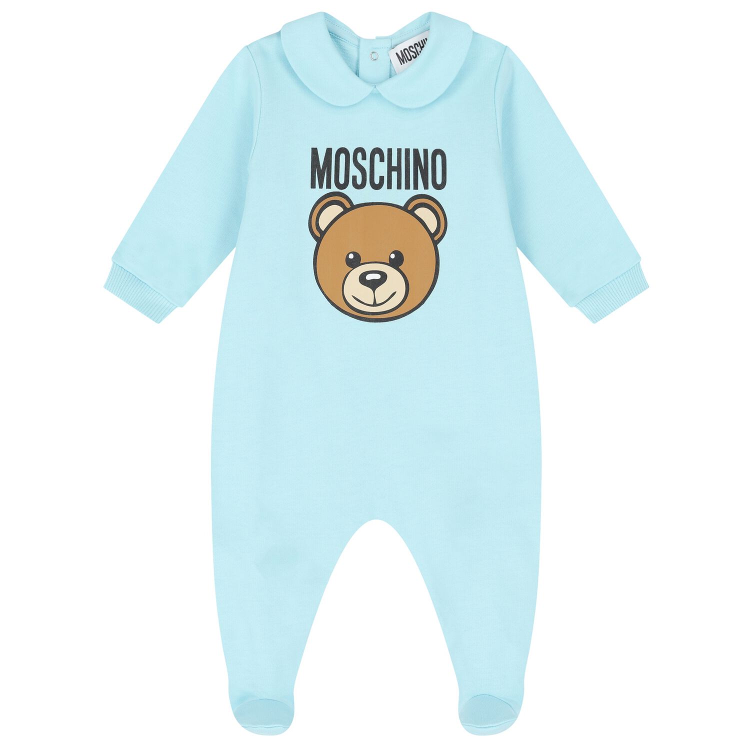 Blue Teddy Bear Logo Babygrow, 4, hi-res