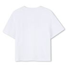 Girls White Logo Rhinestone T-Shirt, 1, hi-res