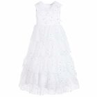 Girls White Party Dress, 1, hi-res