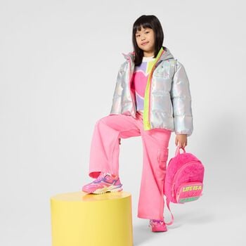 Girls Iridescent Pink Trainers
