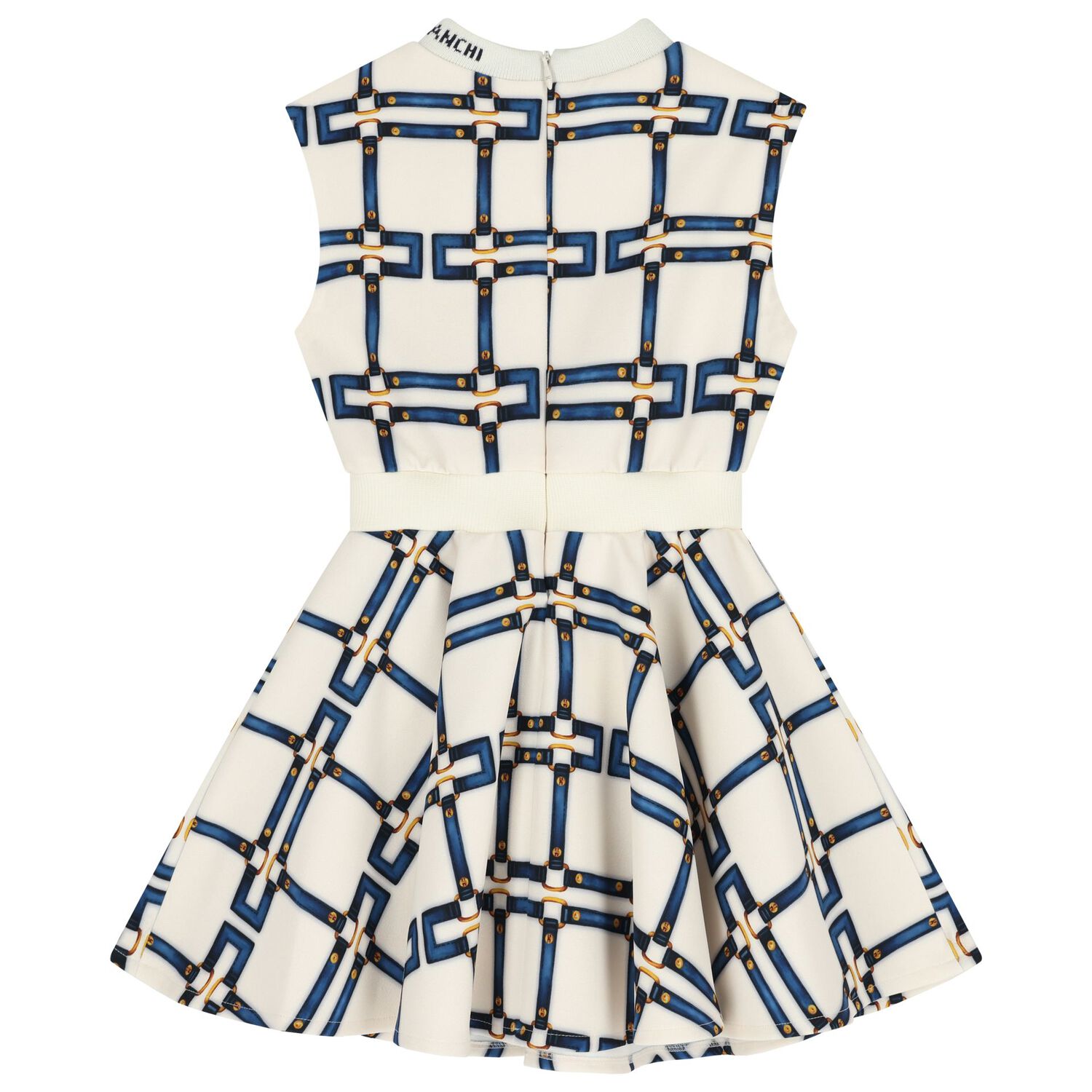 Girls Ivory Logo Sleeveless Dress, 1, hi-res