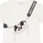 Girls White Logo Dress, 2, hi-res