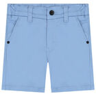 Younger Boys  Blue Chino Shorts, 2, hi-res