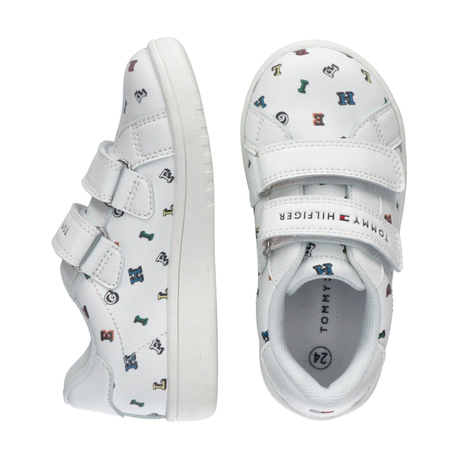 White Logo Trainers, 1, hi-res