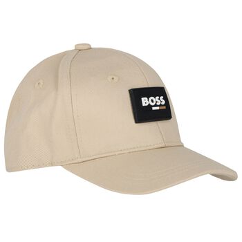 Boys Beige Logo Cap