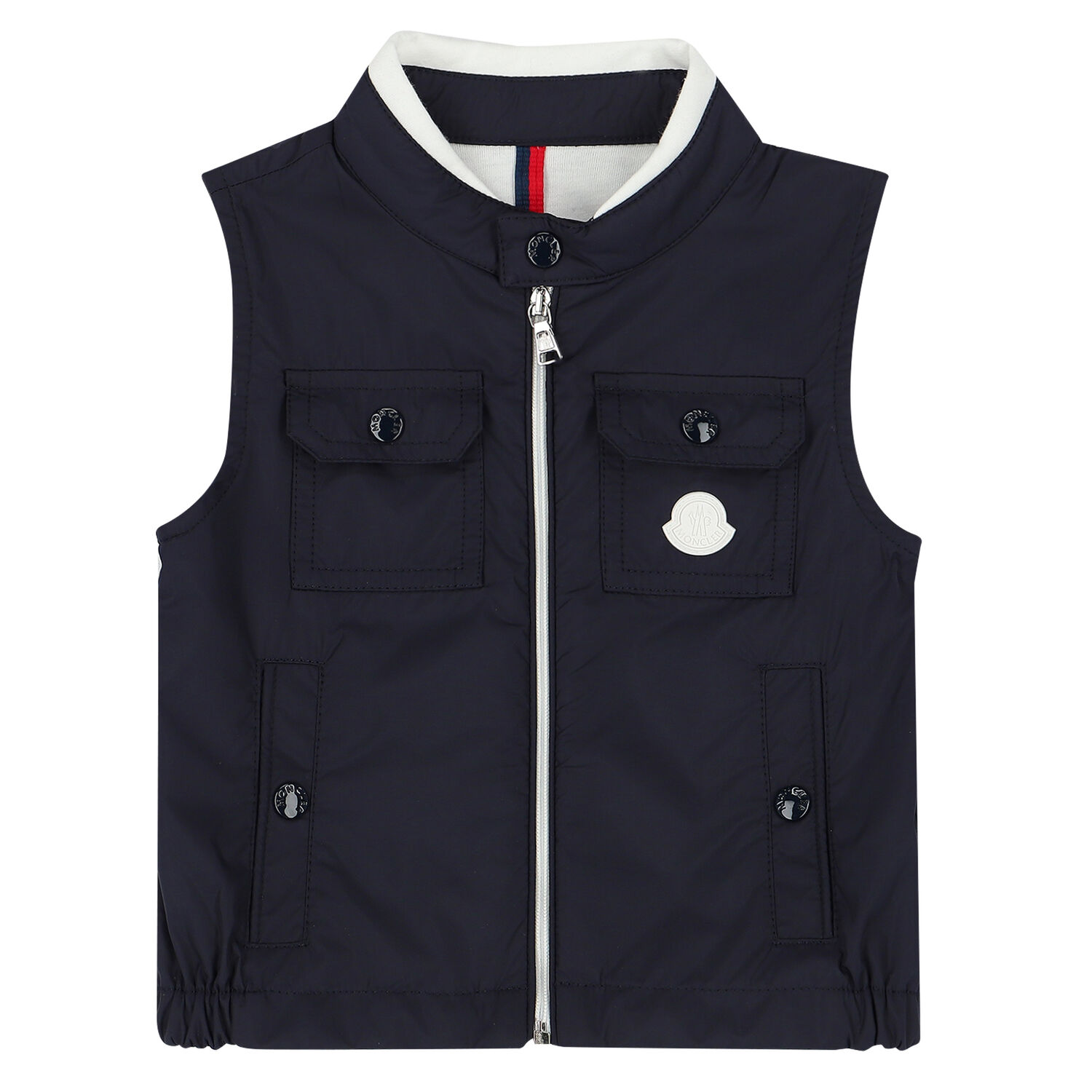 Younger Boys Navy Logo Gilet, 1, hi-res