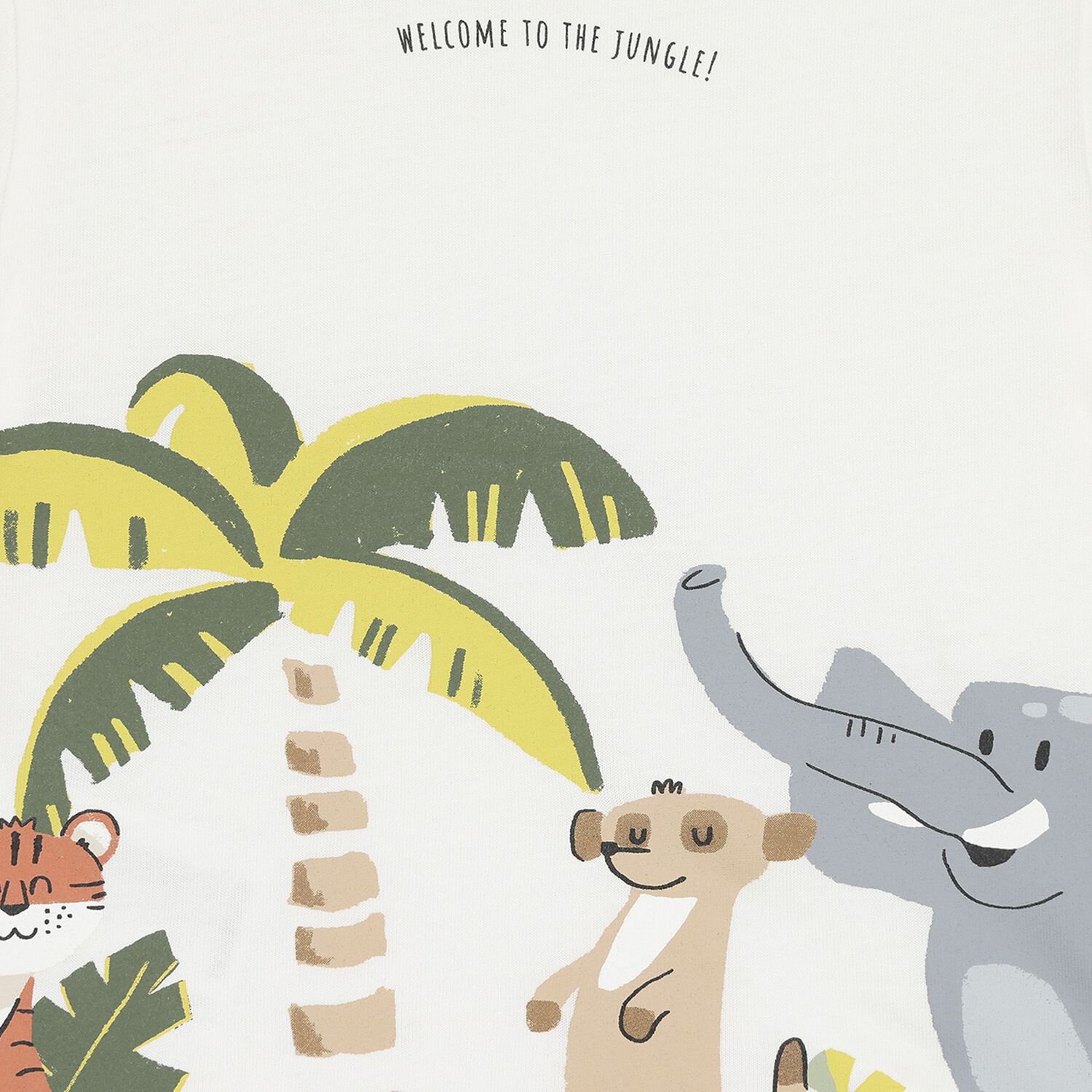 Younger Boys Ivory Jungle T-Shirt, 2, hi-res