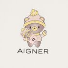 Baby Girls Ivory & Pink Teddy Bear Logo Blanket, 3, hi-res