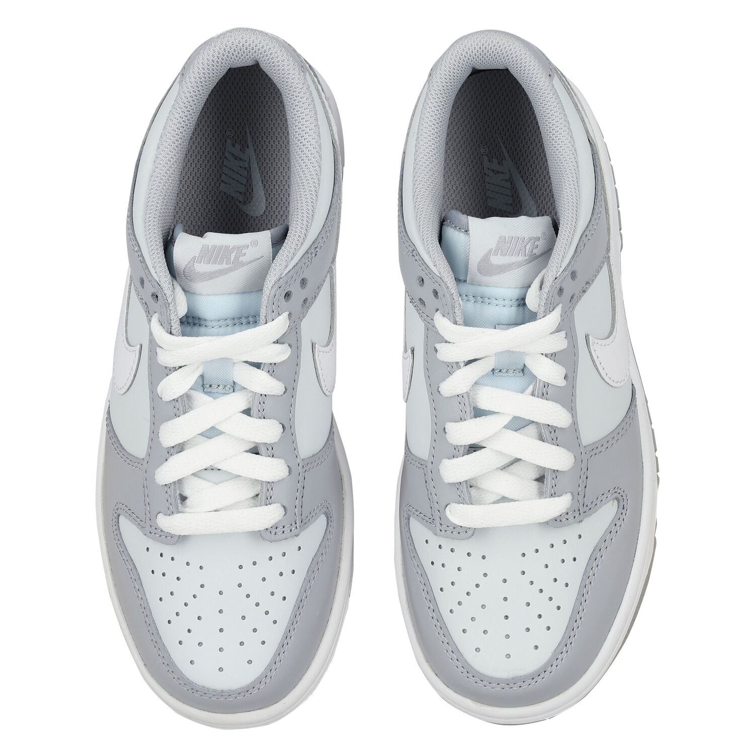 Grey & White Dunk Low Trainers, 1, hi-res
