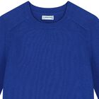 Boys Blue Knitted Jumper, 1, hi-res
