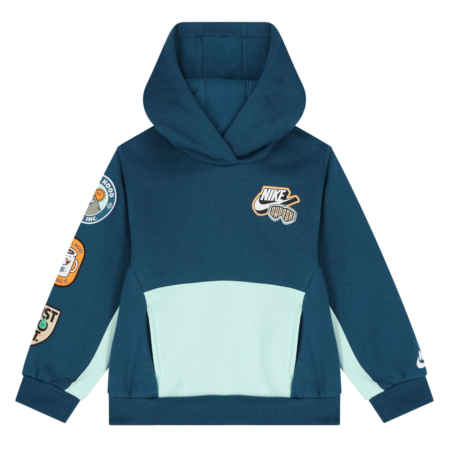 Younger Boys Blue & Green Logo Tracksuit, 2, hi-res