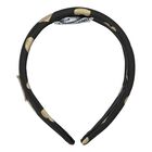 Girls Black & Gold Hearts Headband, 1, hi-res