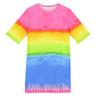 Girls Rainbow Cotton Dress, 1, hi-res
