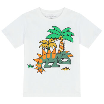 Boys White Chameleon T-Shirt