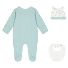 Green & White Babygrow Gift Set (3 Piece), 1, hi-res