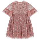 Girls Pink Sequin & Tulle Dress, 1, hi-res