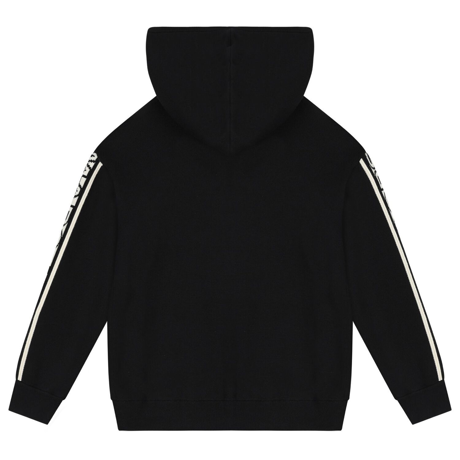 Black Logo Hooded Zip Up Top, 1, hi-res image number null
