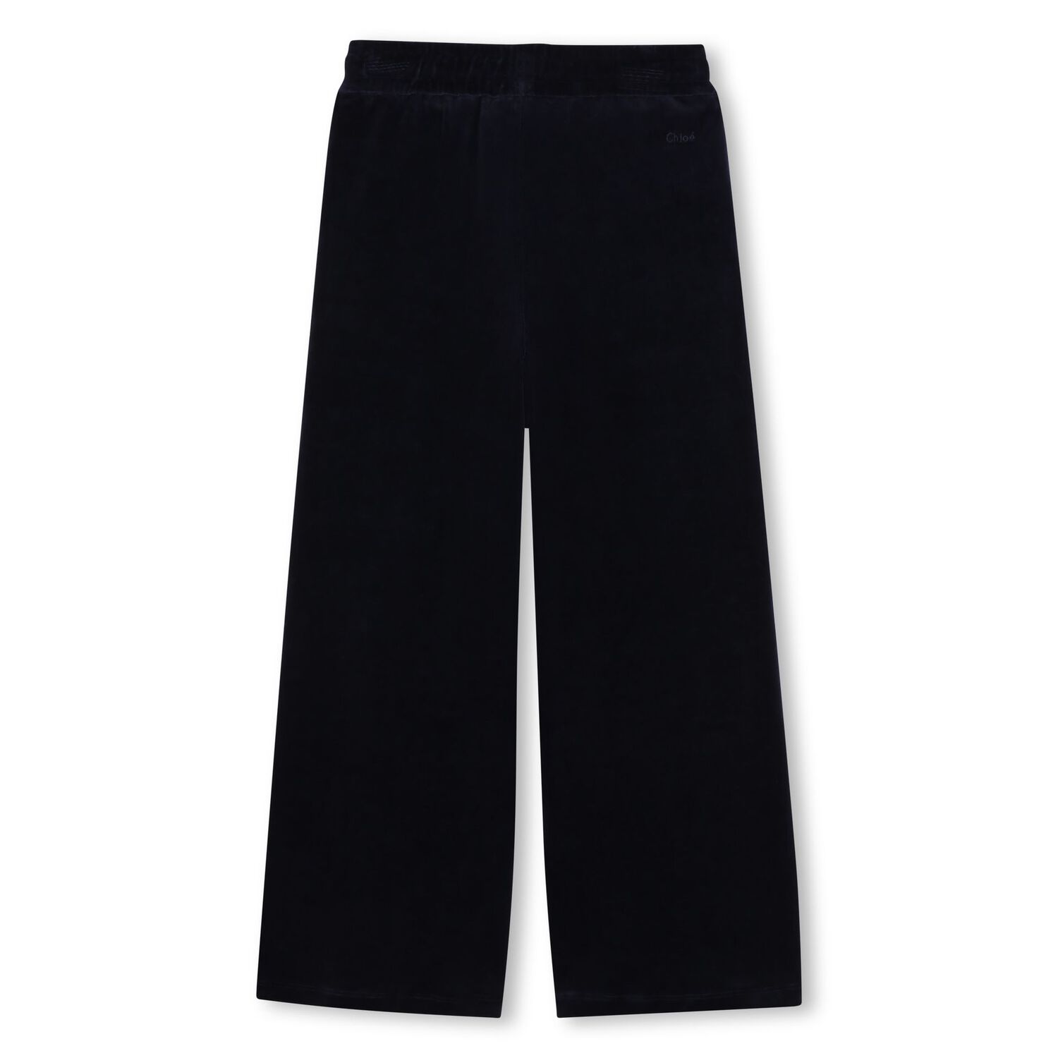 Girls Navy Blue Wide Leg Trousers, 1, hi-res