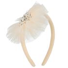 Girls Ivory Tulle Headband, 1, hi-res