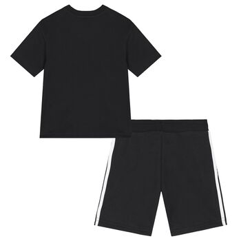 Black & White Logo Shorts Set