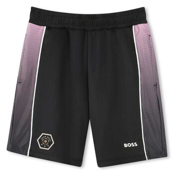 Boys Black Logo Shorts