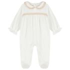 Baby Girls Ivory Velour Babygrow Gift Set, 1, hi-res