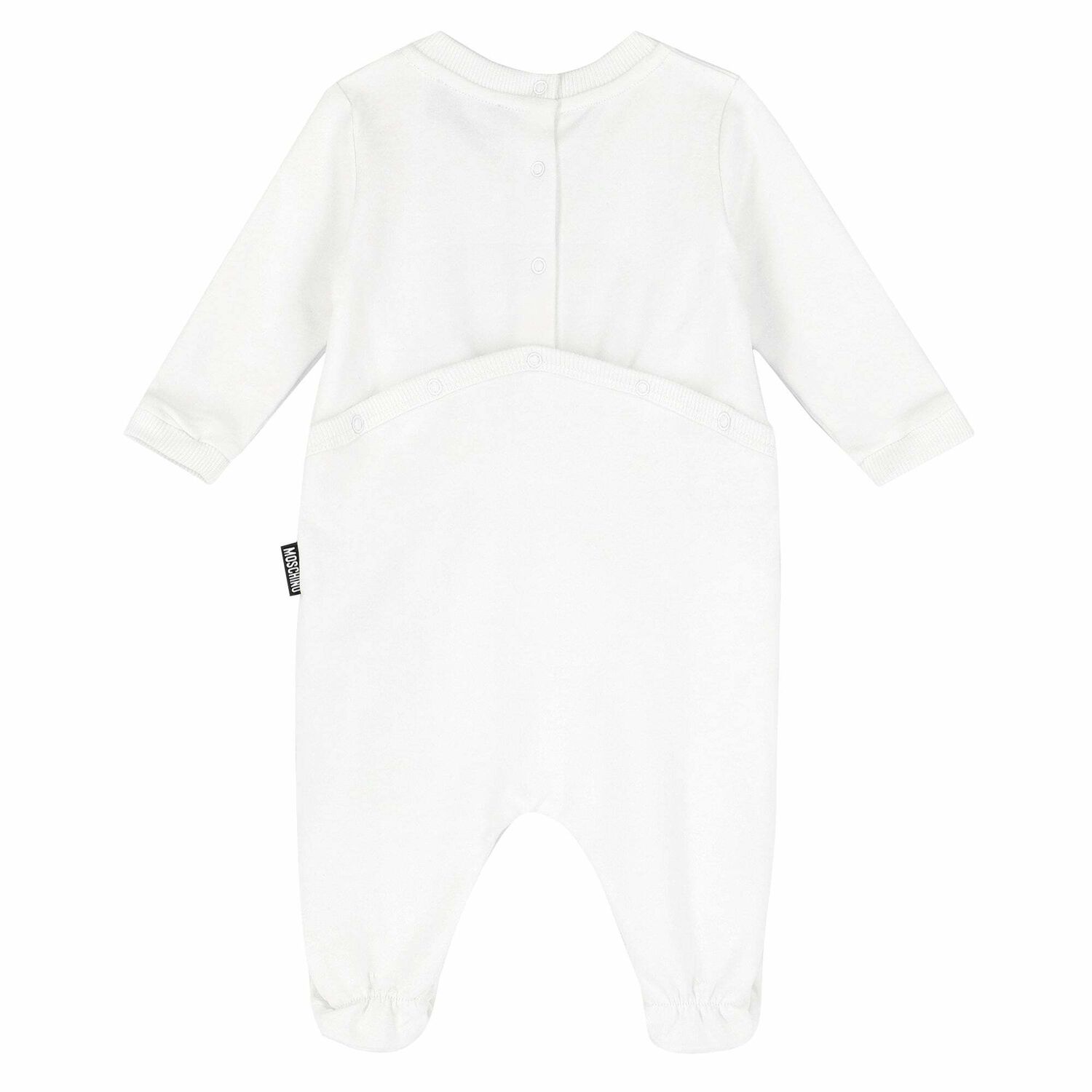 White Squeaky Teddy Logo Babygrow, 1, hi-res image number null