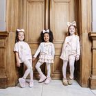 Girls White & Pink Logo leggings Set , 1, hi-res