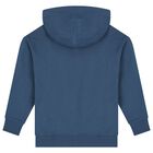 Boys Blue Logo Hooded Top, 1, hi-res