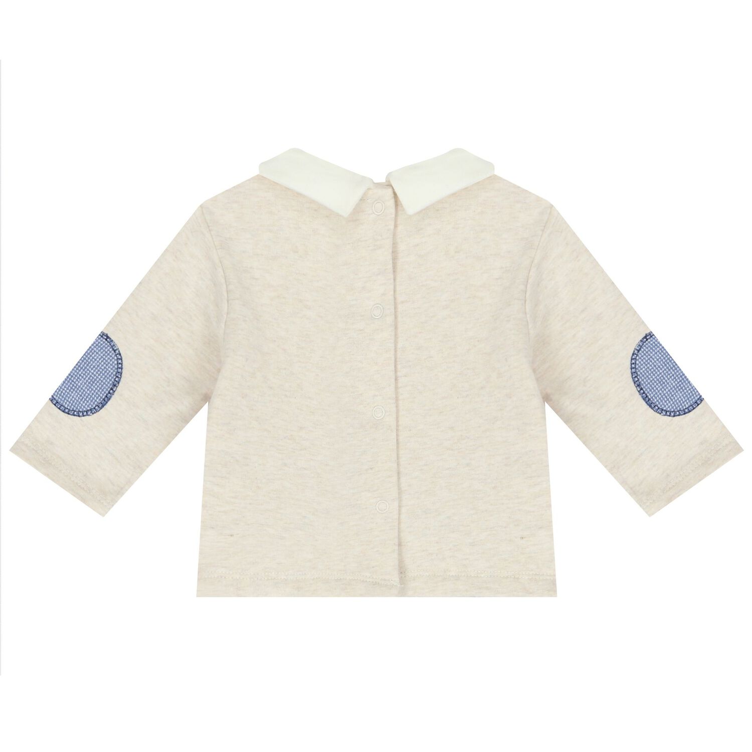 Boys Beige & Blue 2 Piece Babygrow Set, 1, hi-res