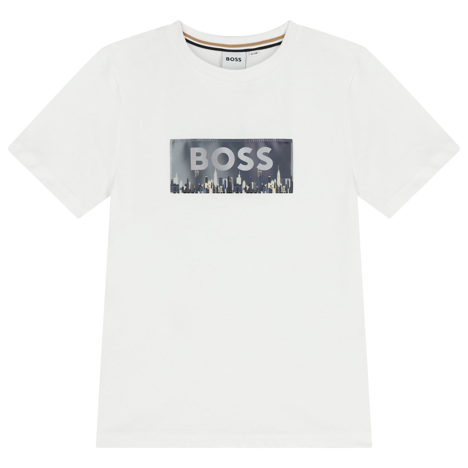 Boys White Logo T-Shirt, 2, hi-res