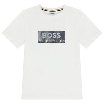 Boys White Logo T-Shirt