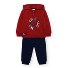 Boys Red & Navy Blue Anchor Tracksuit, 1, hi-res