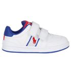 Younger Boys White Logo Trainers, 1, hi-res