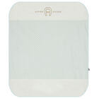 Baby Boys Blue, Ivory & Gold Logo Blanket, 1, hi-res