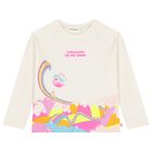 Girls Ivory Fantasy Landscape Long Sleeve Top, 1, hi-res