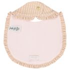 Baby Girls Pink & Gold Ruffled Bib, 2, hi-res