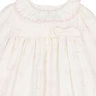 Baby Girls Ivory & Pink Dress, 1, hi-res