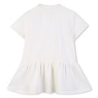 Younger Girls White Logo Dress, 1, hi-res