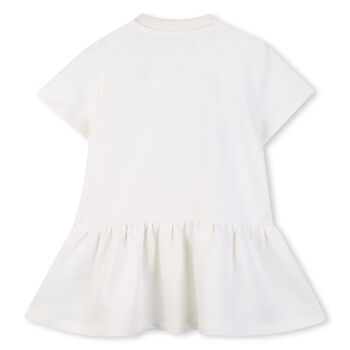 Younger Girls White Logo Dress