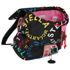 Girls Black Logo Backpack, 1, hi-res
