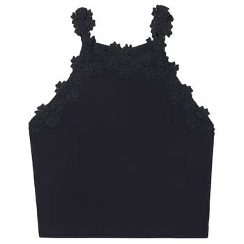 Girls Black Lace Top