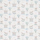 Baby Boys Blue & White Carousel & Hot Air Balloon Blanket, 1, hi-res