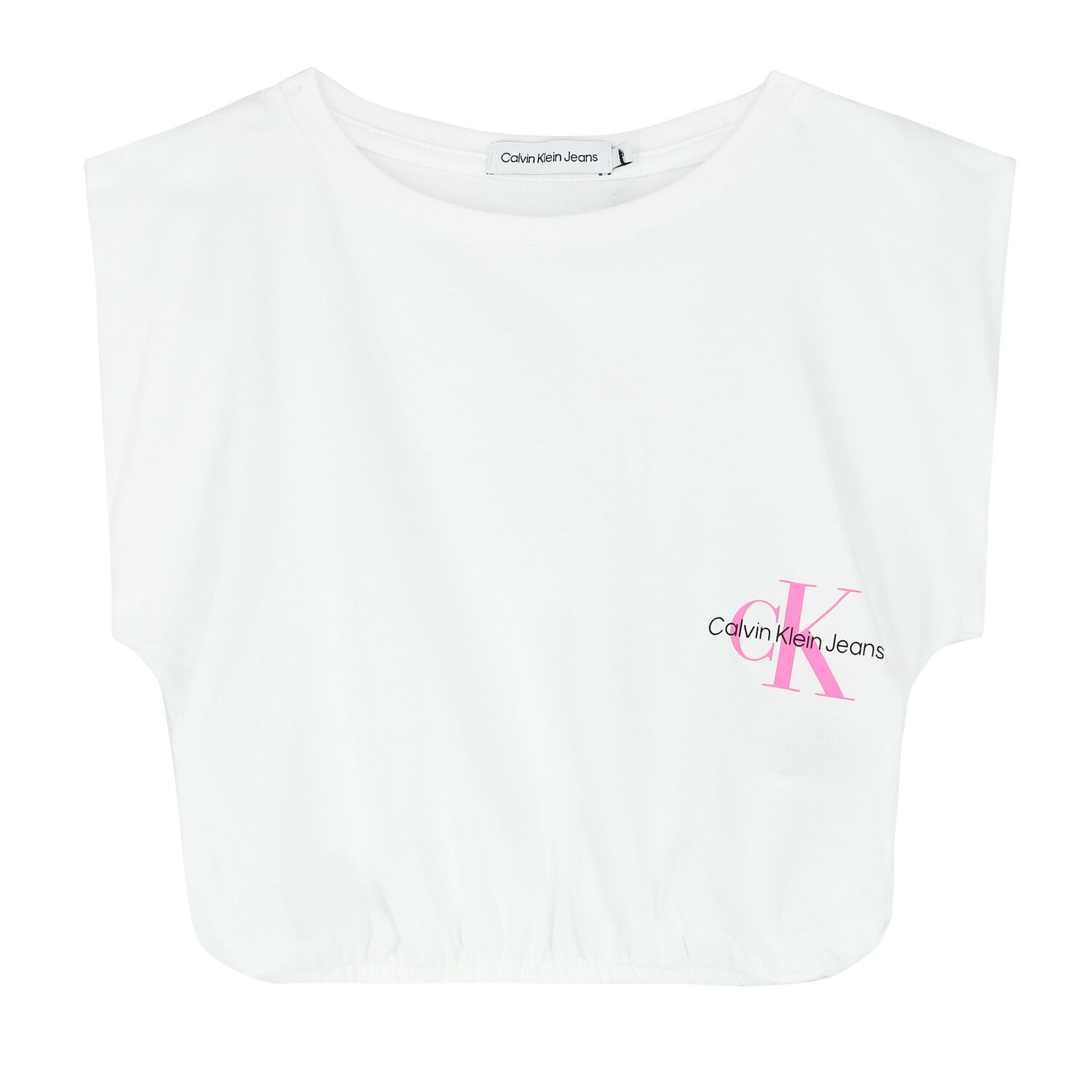 Girls White Logo T-Shirt, 2, hi-res