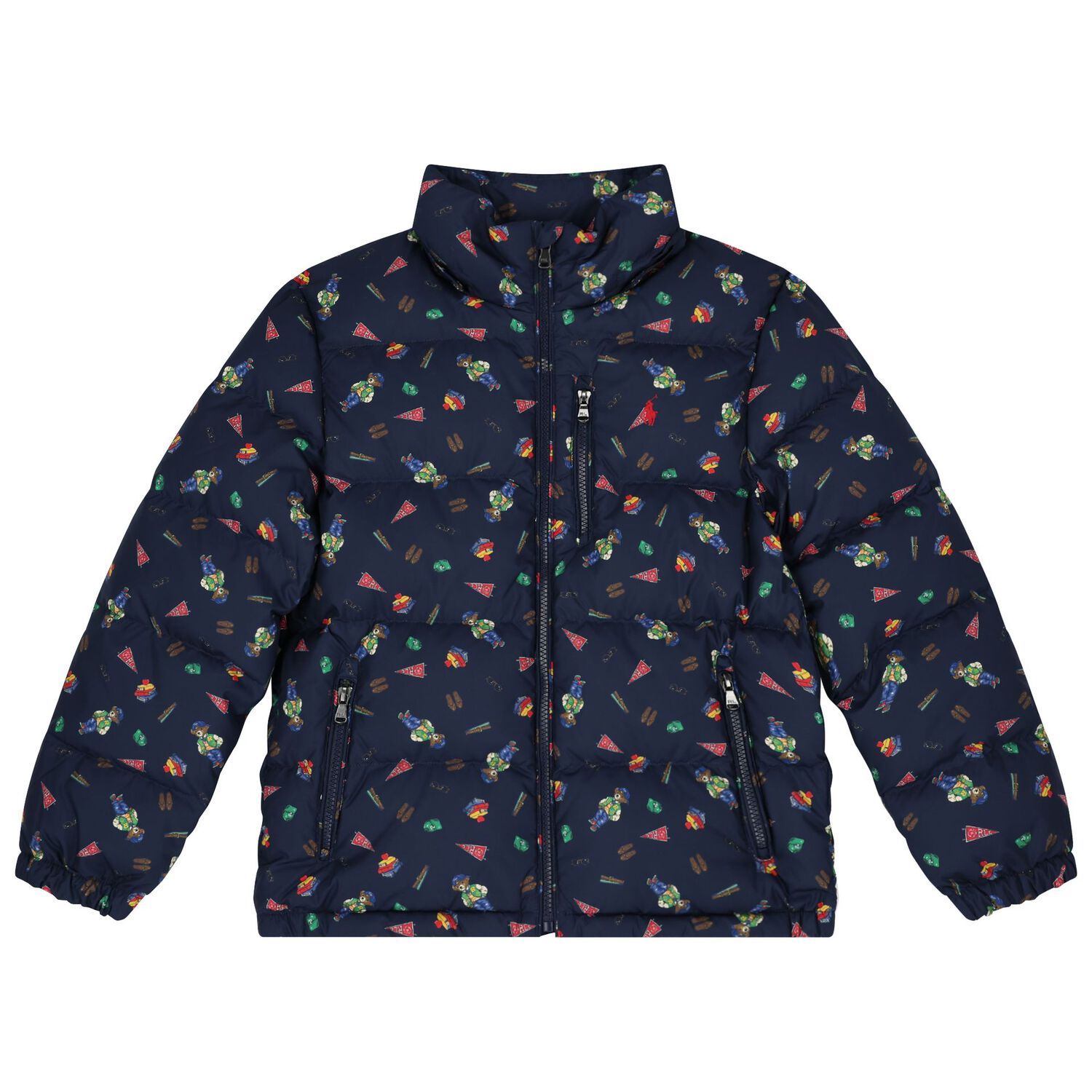 Boys Multicolor Logo Puffer Jacket, 1, hi-res image number null