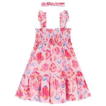 Girls Pink Sea Creature Dress Set