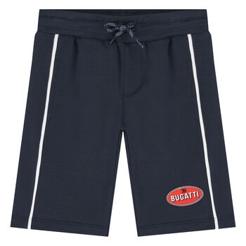 Younger Boys Navy Blue Logo Shorts